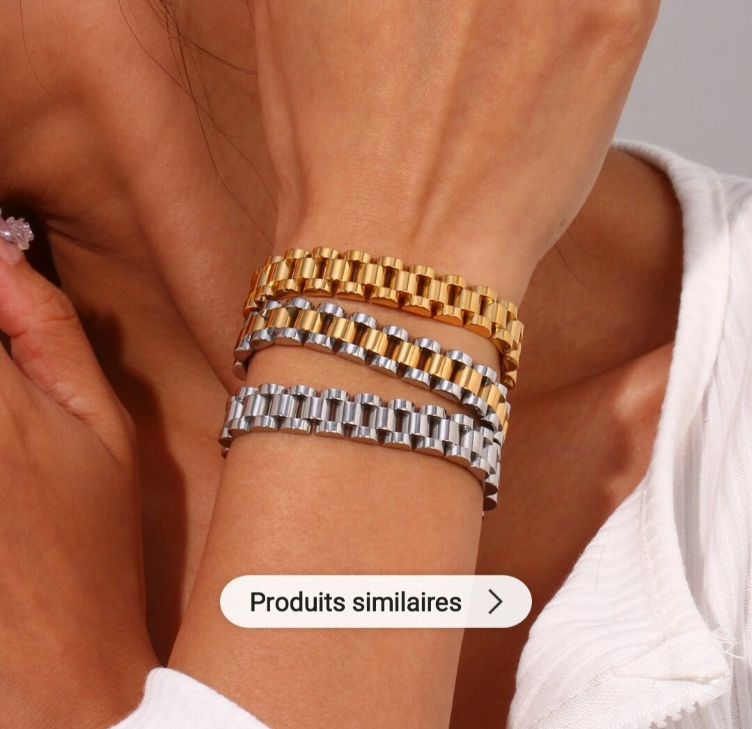 Bracelet Gourmette en Acier