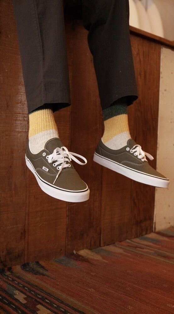Chaussures en toile vertes Vans
