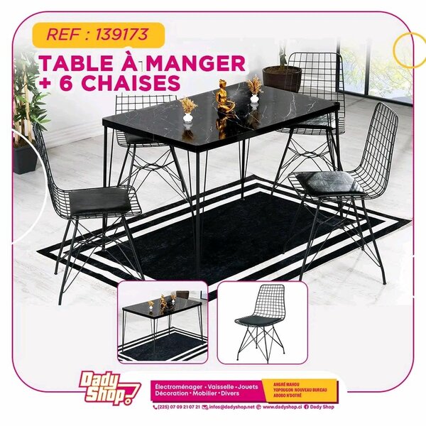Table à Manger + 6 Chaises