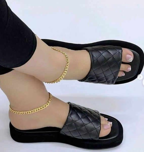black sandals