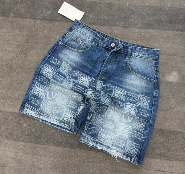 Shorts en jean imprimé