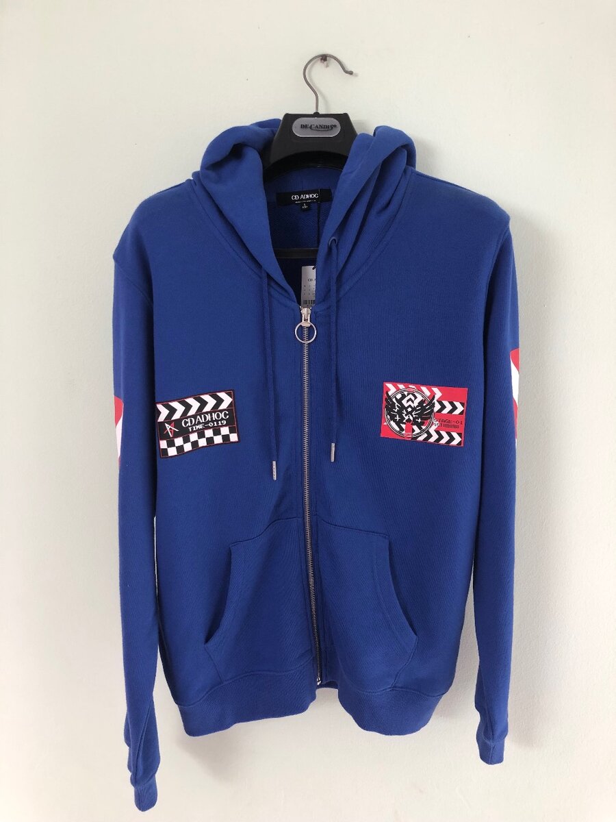 Pull à capuche bleu ADHOC