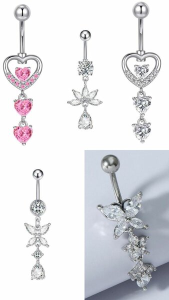 Non piercing belly rings