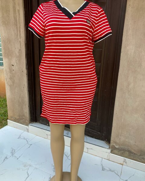 Beautiful and stylish women's striped dress