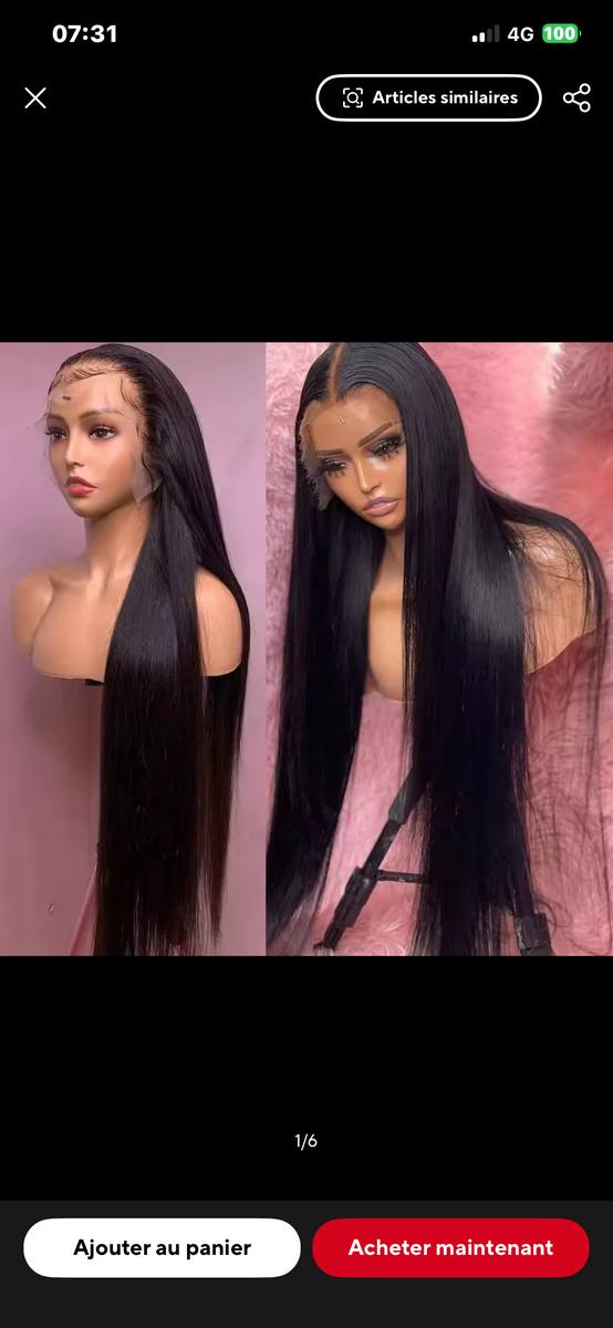 Perruque Lace Front Lisse