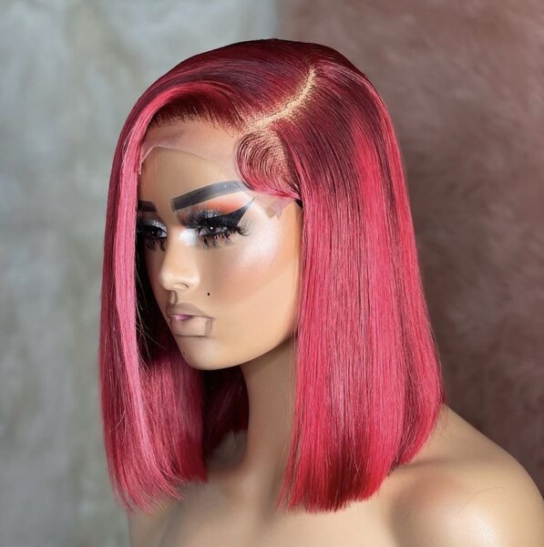 bob rouge wig importée