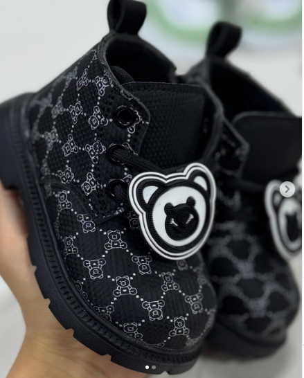 ботинки черные детские 