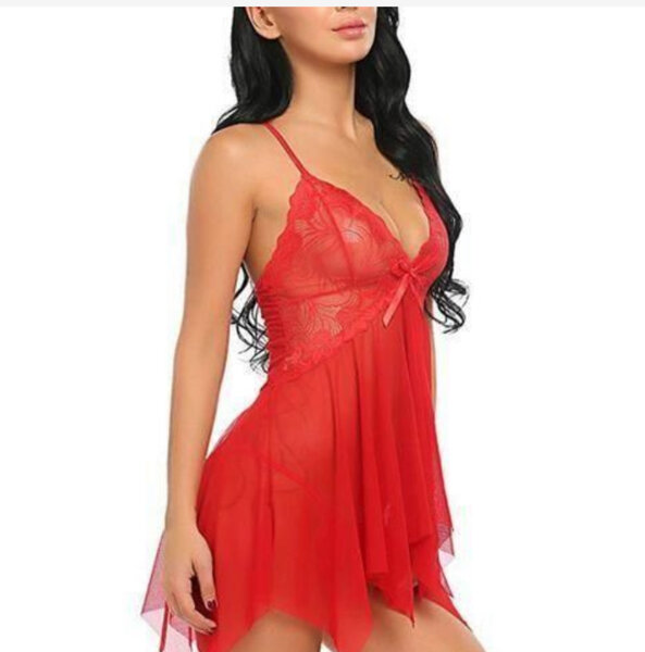 Babydoll sexy rouge dentelle