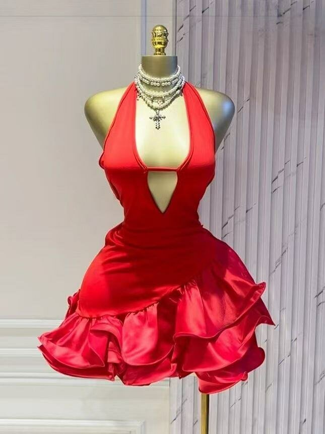 Robe soirée sexy volants