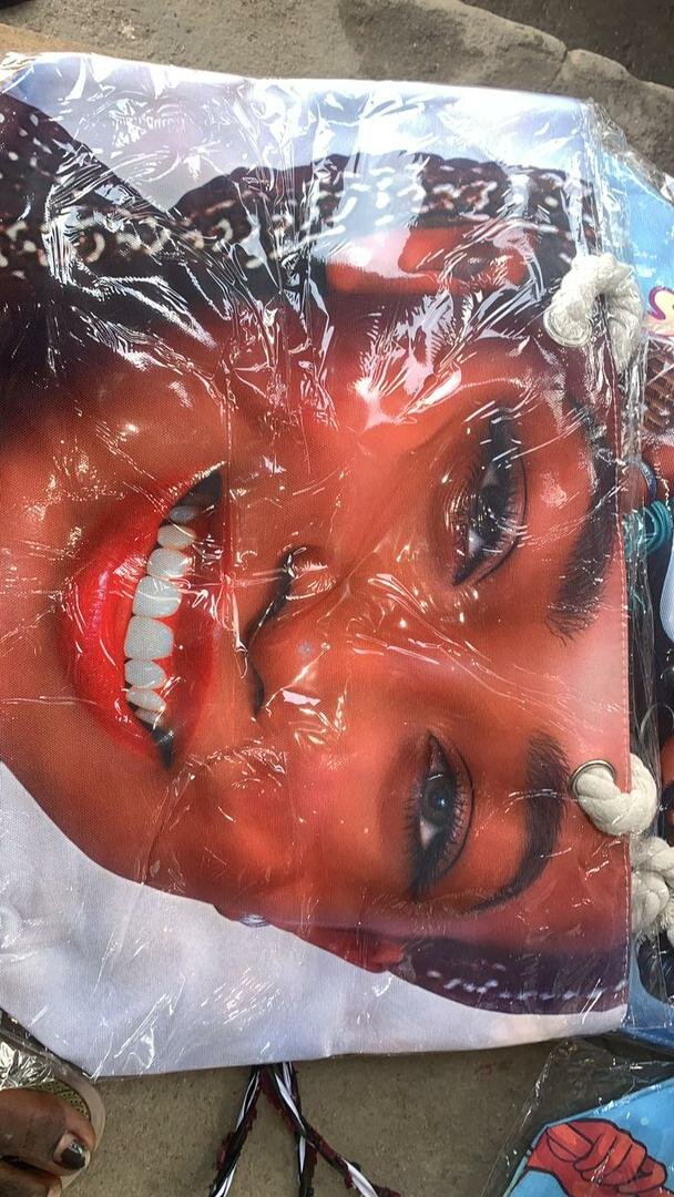 Sac de plage à motif visage