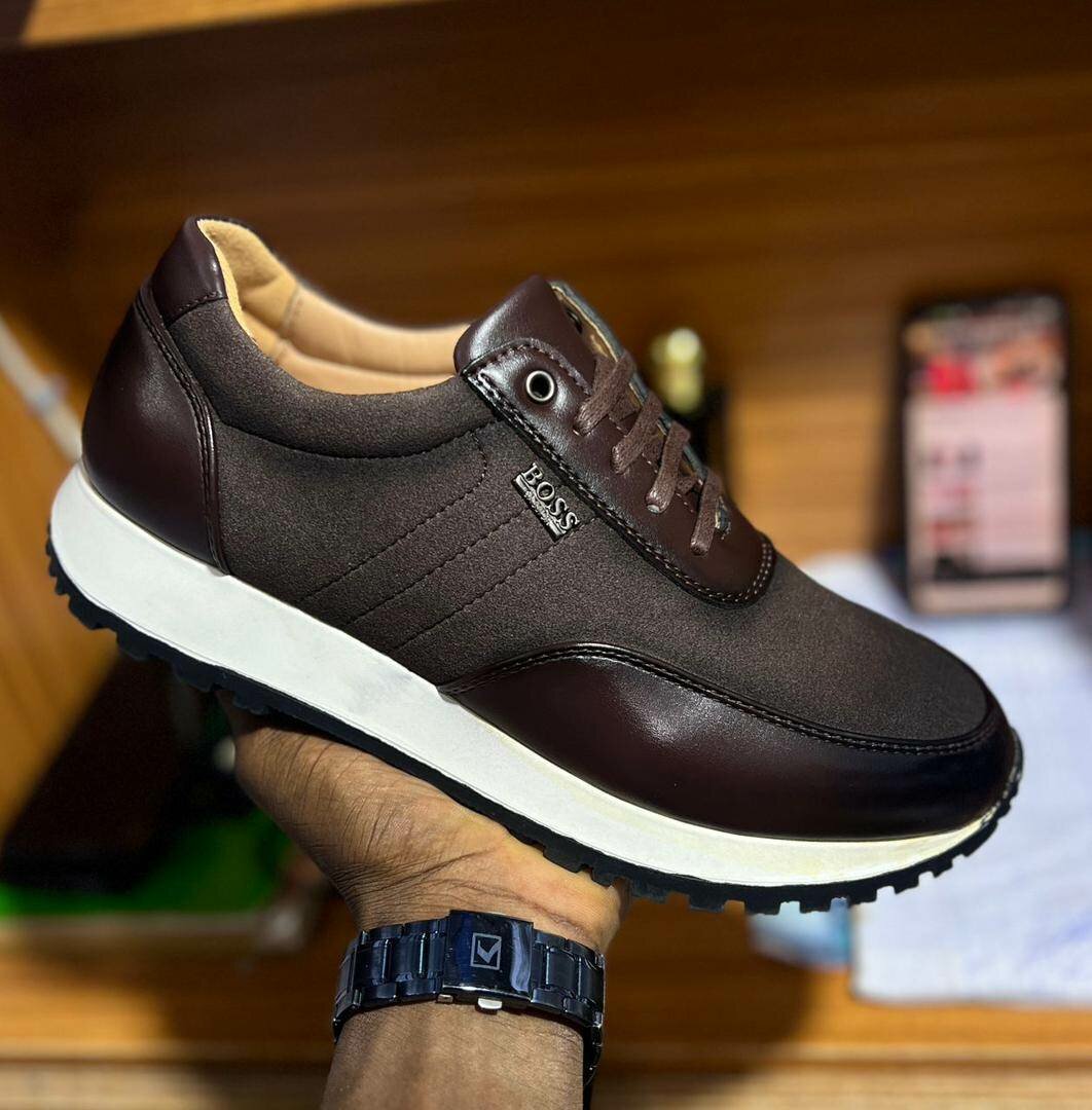 Sneakers en cuir pour hommes