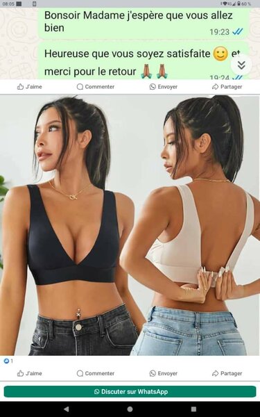 Soutien-gorge sans armatures