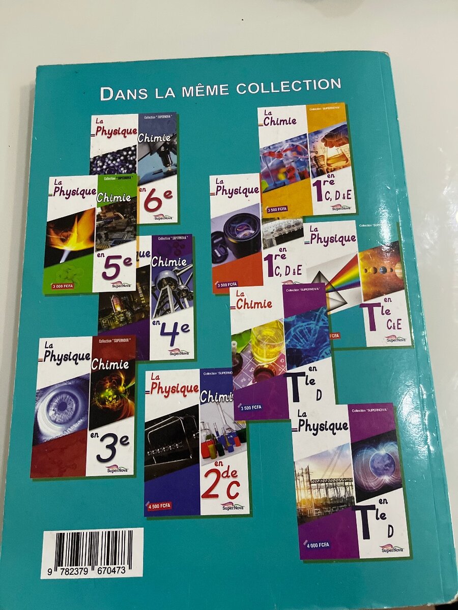 Livre Chimie Terminale C&E