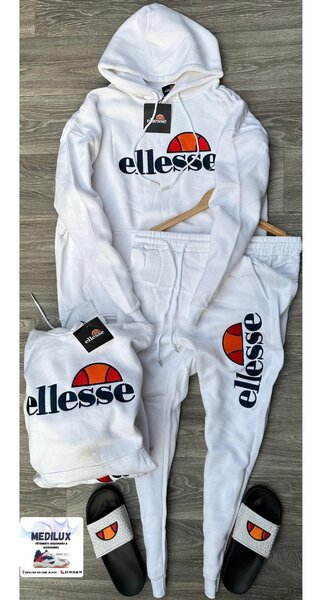 Ensemble jogging blanc Ellesse