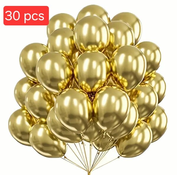 Ballons gonflabe Dorés 30 pc