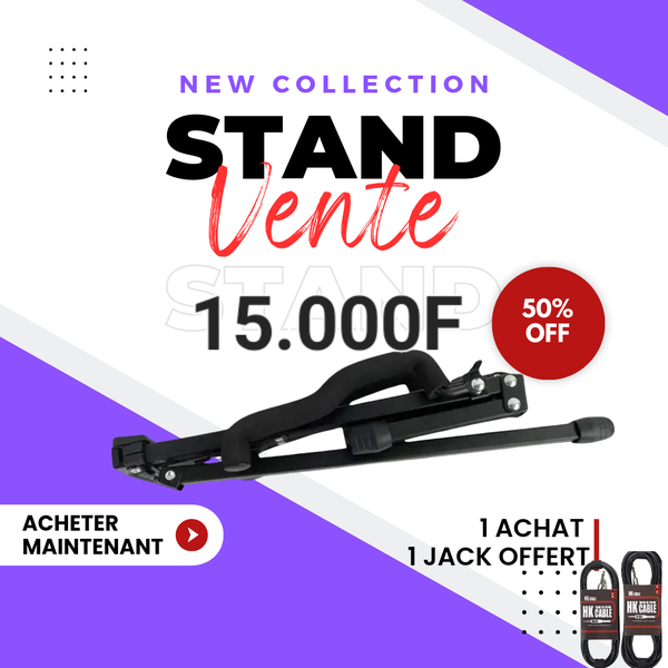 Stand pliable guitare et basse et kora