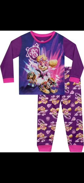 Pyjamas available for girls between the ages of 6-7 years