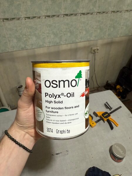 Масло OSMO с твердым воском 0,75 л, графит