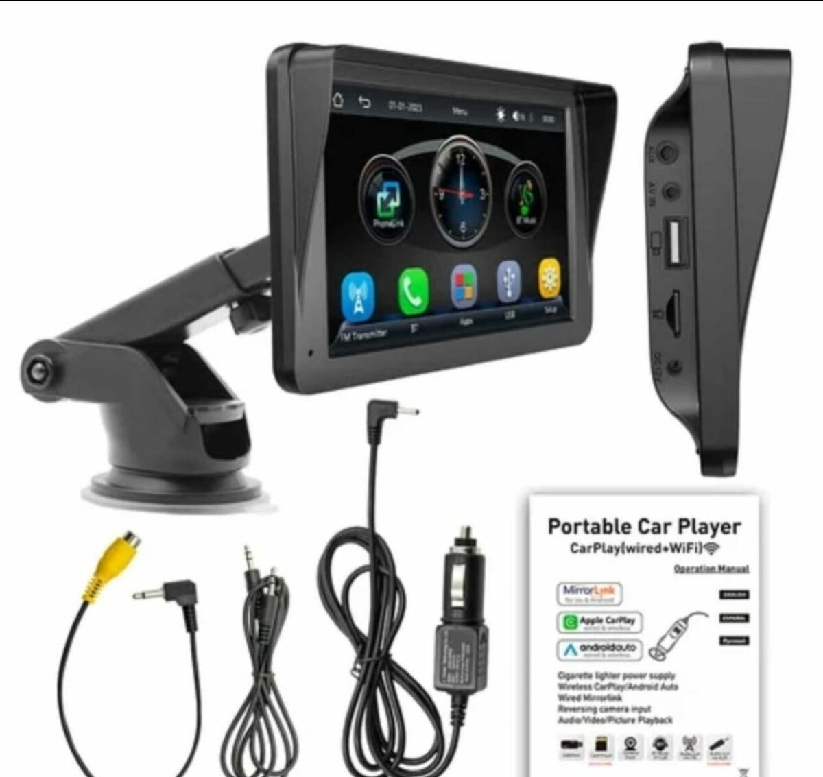 7 pouces carplay écran sans fil + caméra de recul