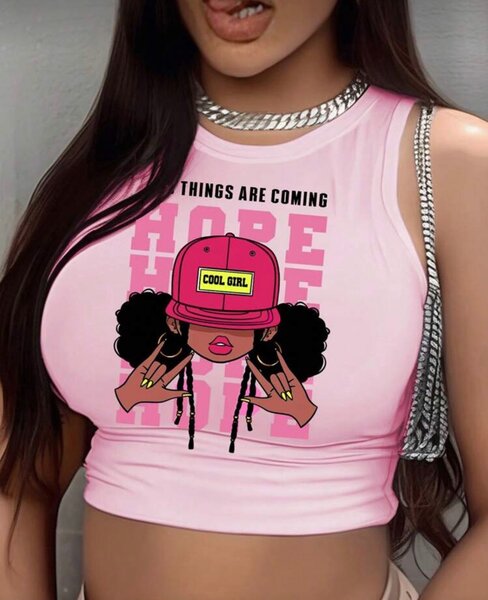 Débardeur "Cool Girl" rose