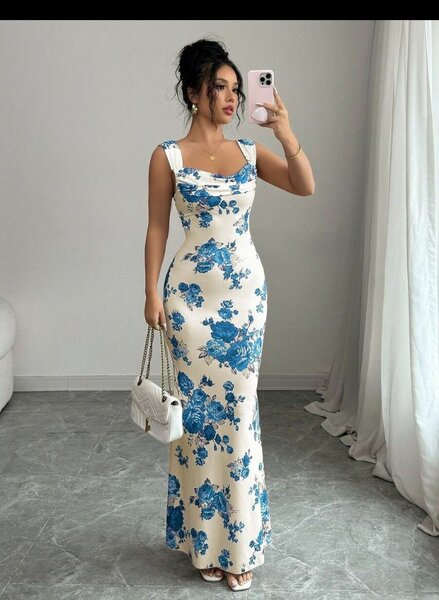 Robe longue florale élégante