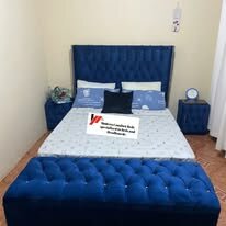 custom made bed with a high base