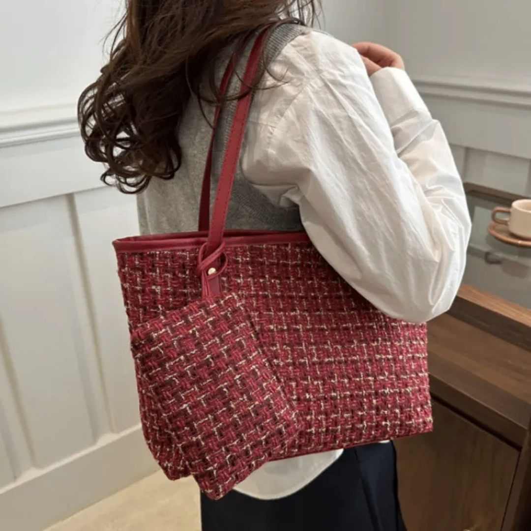 Sac cabas en tweed élégant