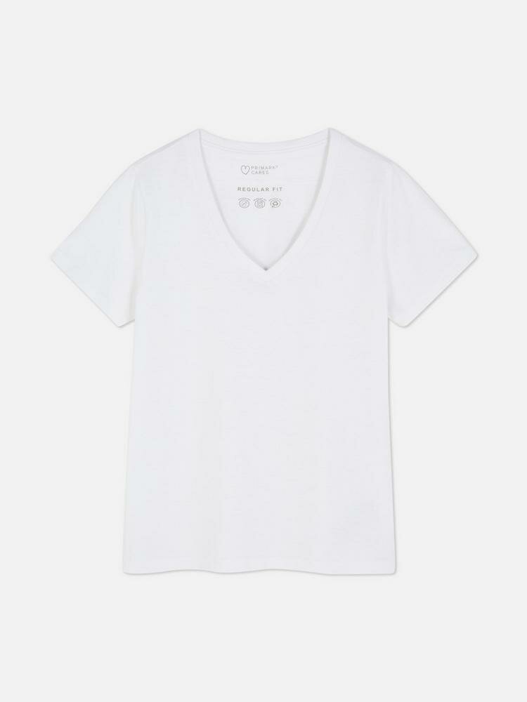 T-shirt col V en coton doux