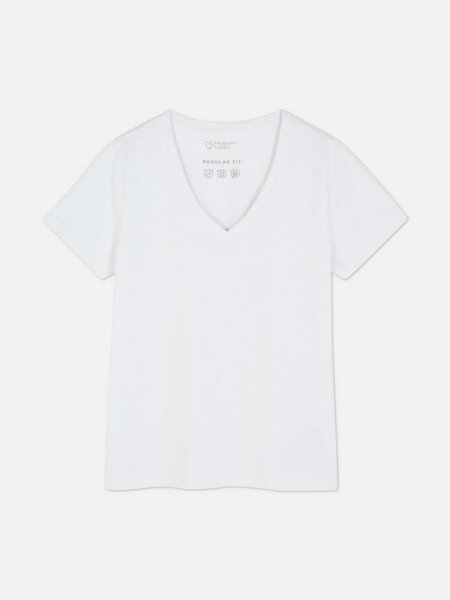 T-shirt col V en coton doux