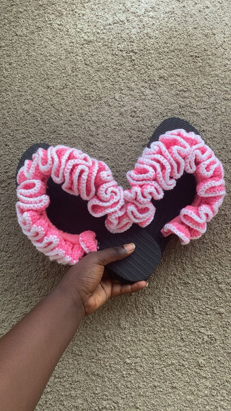 Sandales en crochet colorées