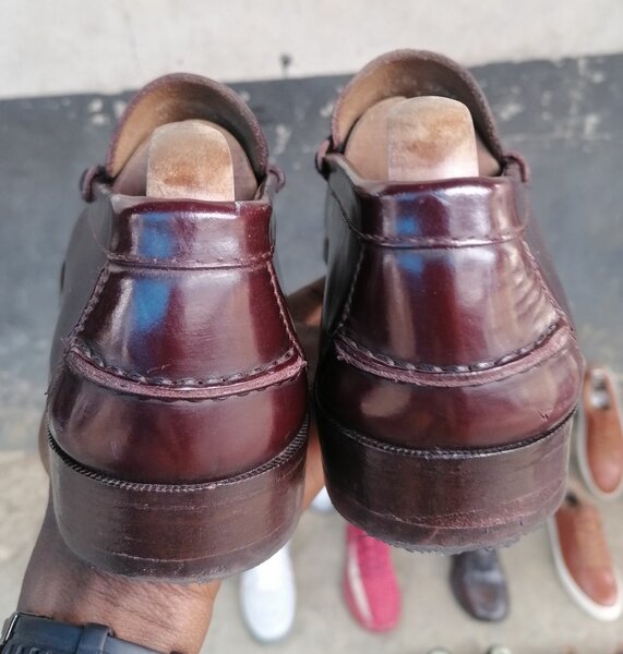 Mocassins en cuir marron homme