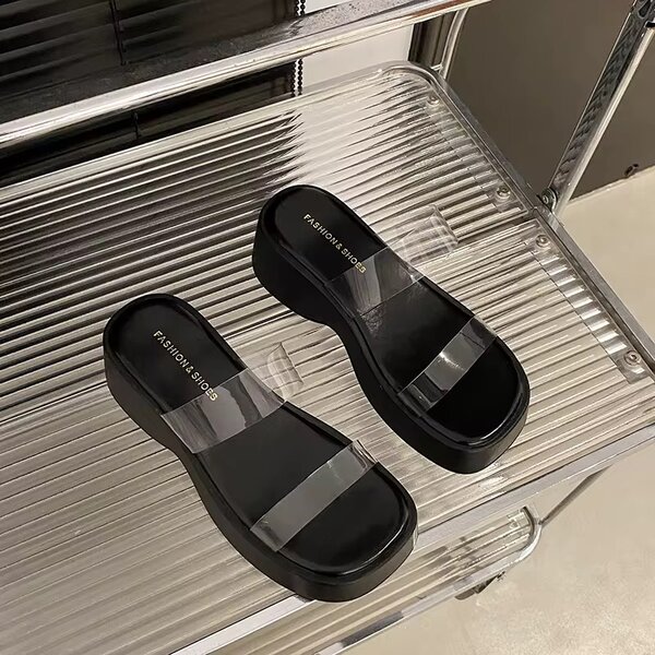 Sandales Transparentes Modernes