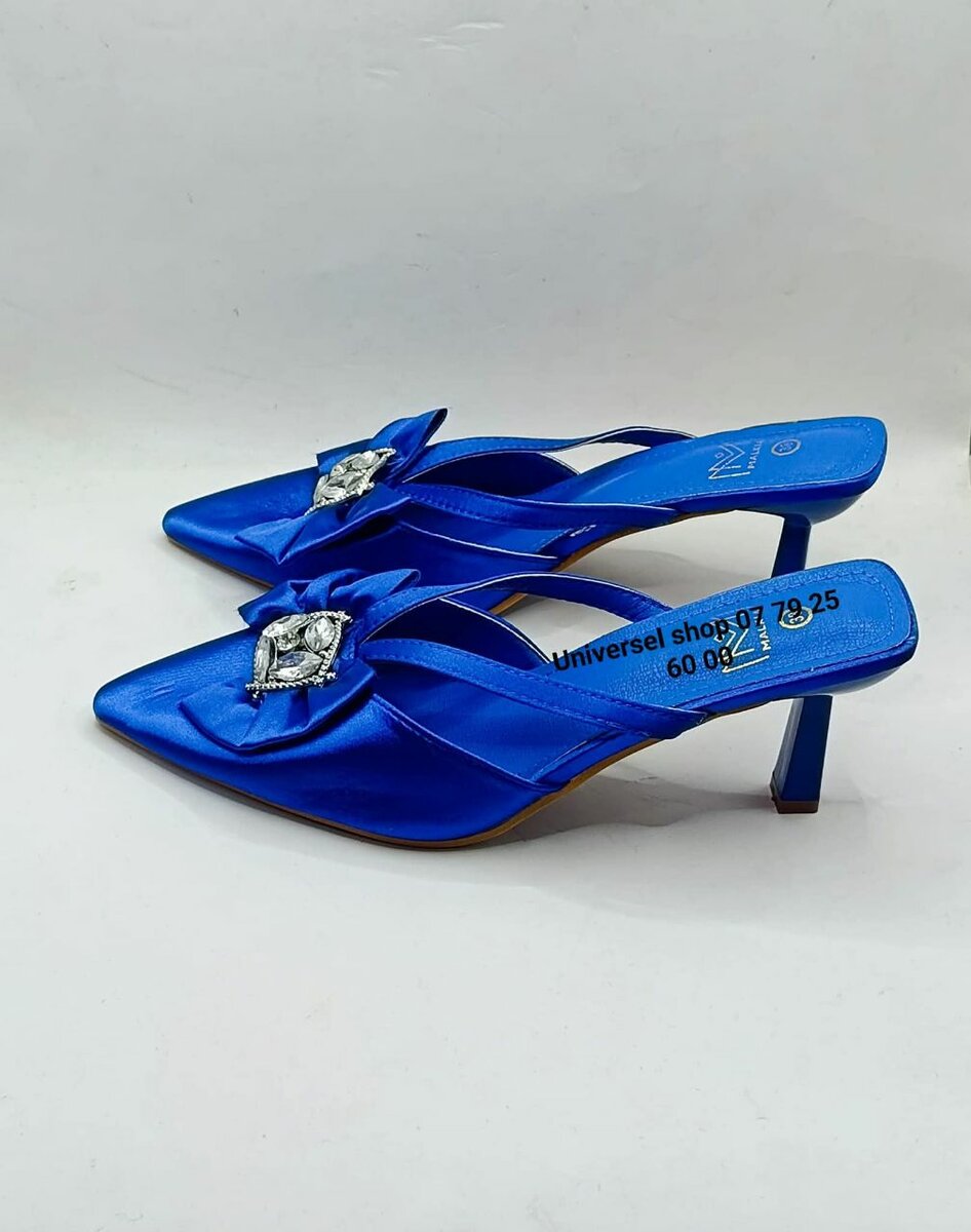 Mules à talons avec strass