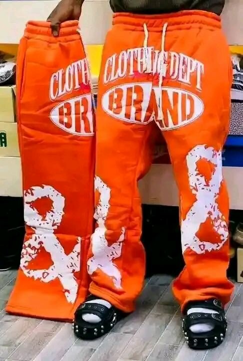 Pantalon Jogging Orange Streetwear