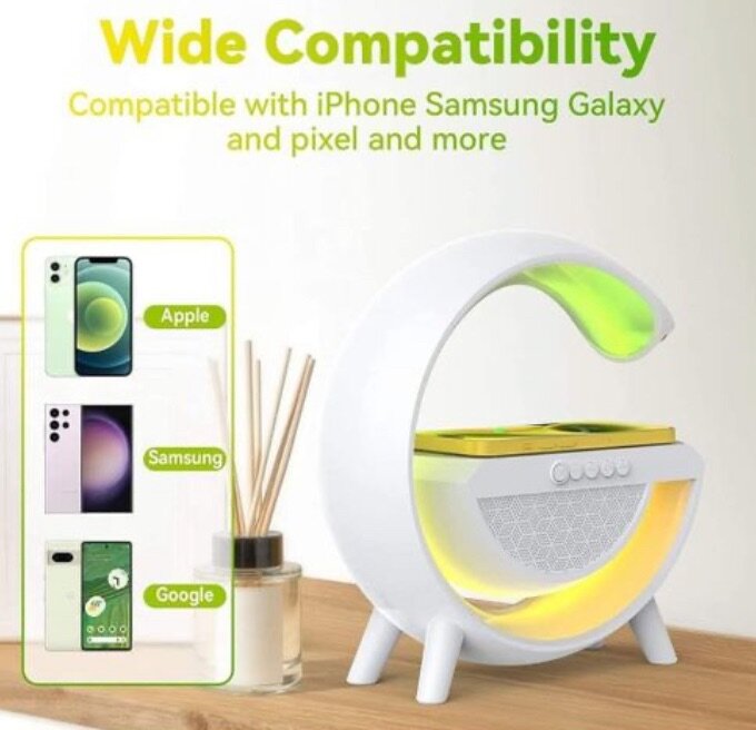 Other smart bluetooth speaker with wireless charger and LED