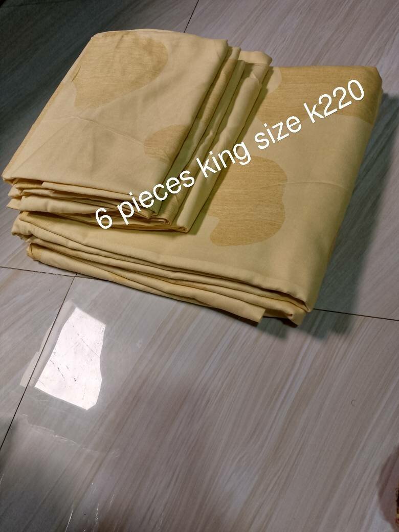 Bed linen set (6 pieces, king size)