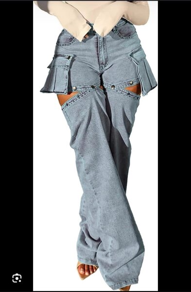 Jean cargo tendance femme