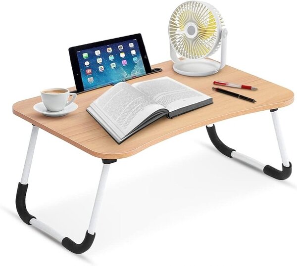 Plateau de lit pliable bureau tables de lit 40x60 marron