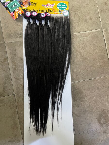 Extensions cheveux lisses noirs