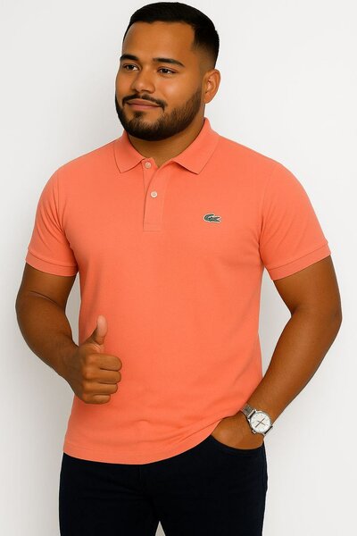 Polo homme corail élégant