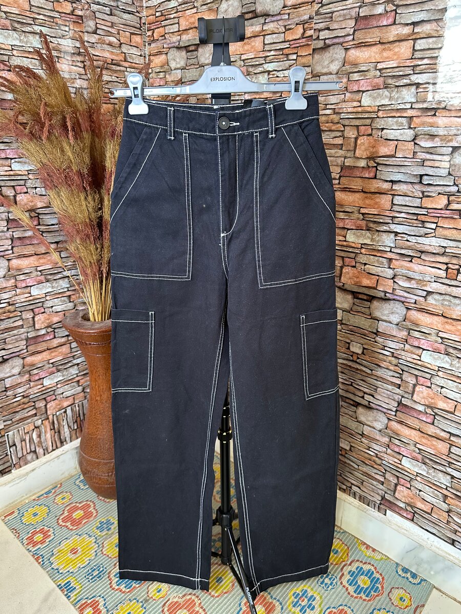 Pantalon cargo noir Jeans