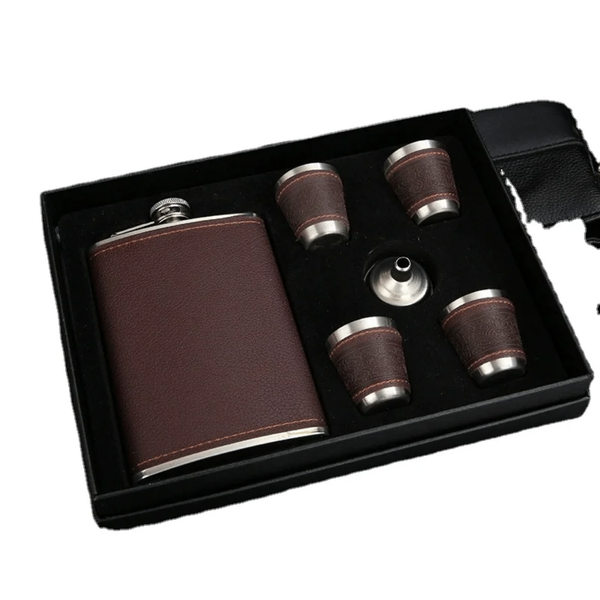 Flasque cuir élégante 9oz