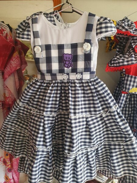 Robe Vichy Fille Ourson