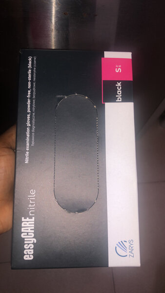 Gants en nitrile noirs S