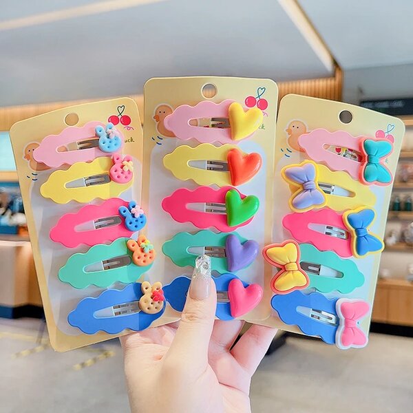 Korean cloud shape  with characters hair pins