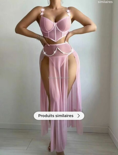 Ensemble Lingerie Rose Sexy