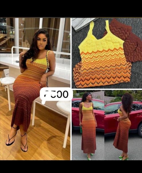 Robe Longue Croisée Multicolore