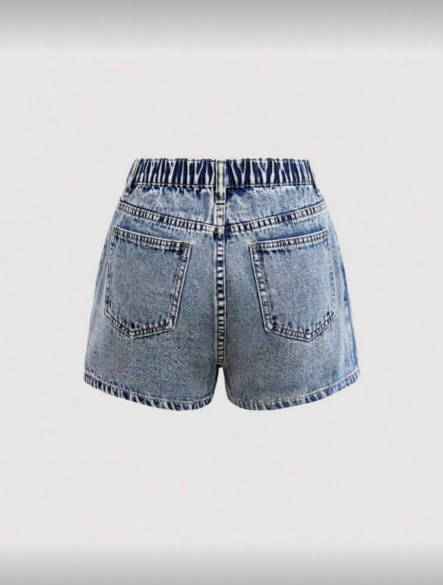 Jupe en jean à motif moderne