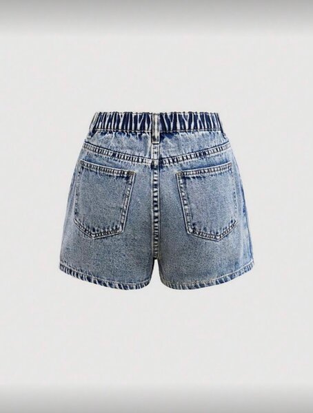 Jupe en jean à motif moderne