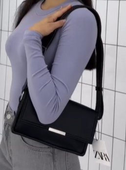Базовая кроссбоди сумка от ZARA черная